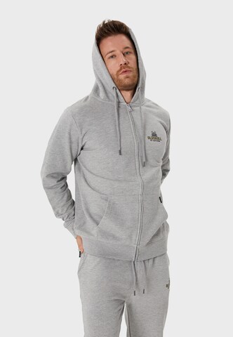 Oldskull Zip-Up Hoodie in Grey