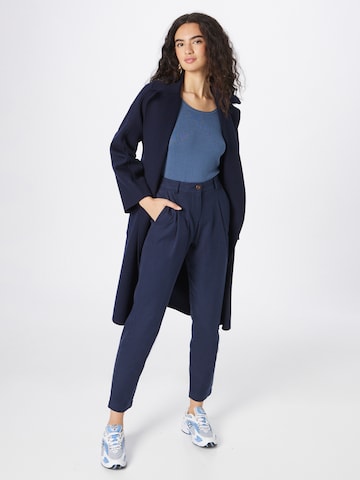 People Tree Regular Pleat-Front Pants 'Annis Twill' in Blue