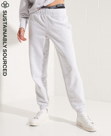 Superdry Tapered Pants 'Code Essential' in Grey: front