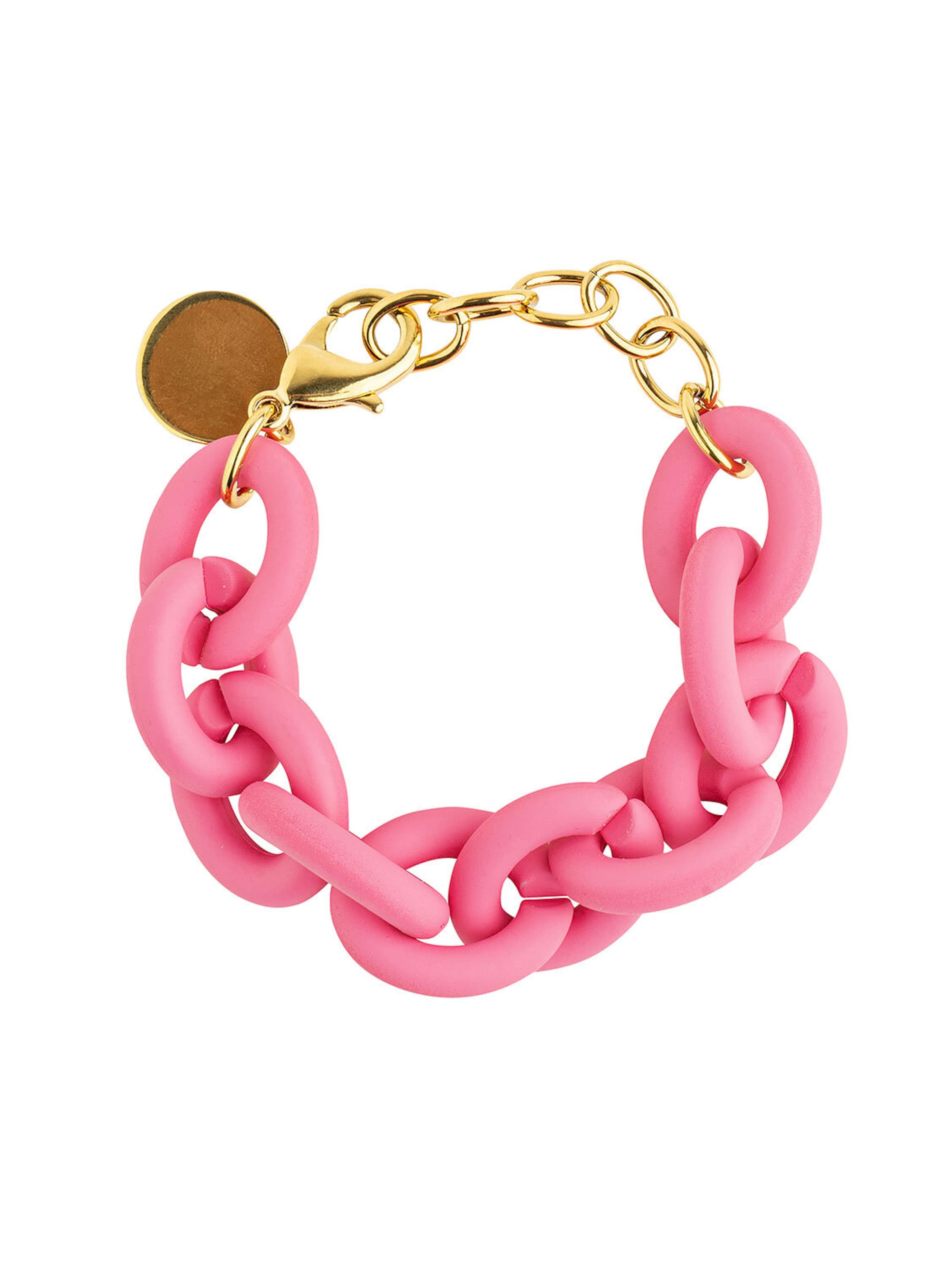 Cheeky Chain Munich Bracelet 'Chunky Soft' in Pink: front