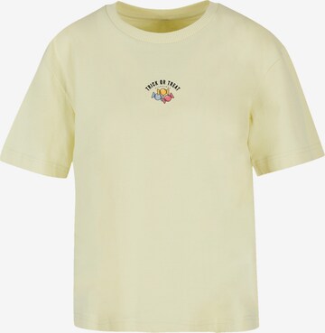 F4NT4STIC Shirt 'Trick Or Treat Halloween' in Yellow: front
