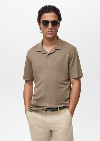 MANGO MAN Shirt 'Carlp' in Brown: front