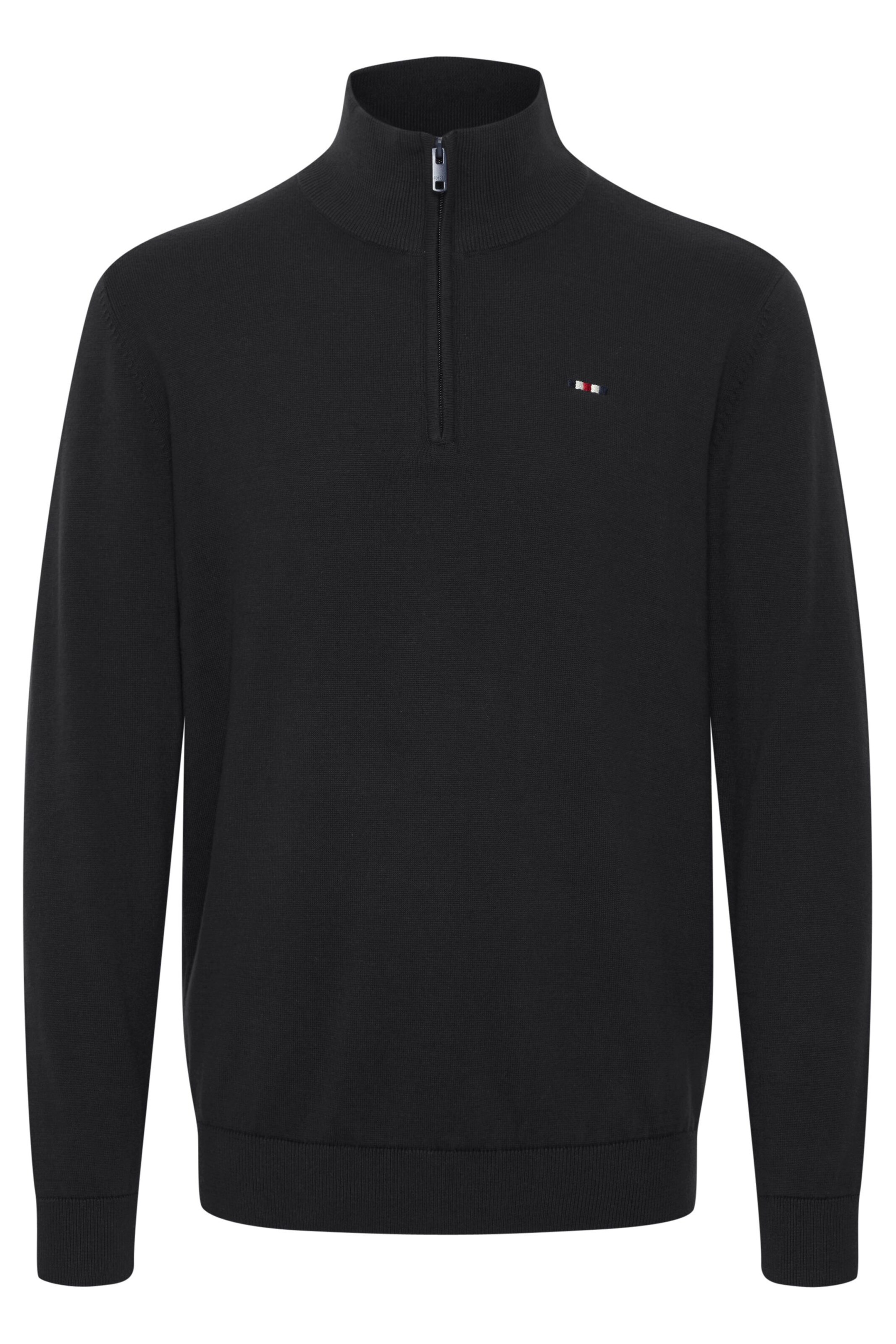 FQ1924 Trui 'Elias' in Zwart: voorkant