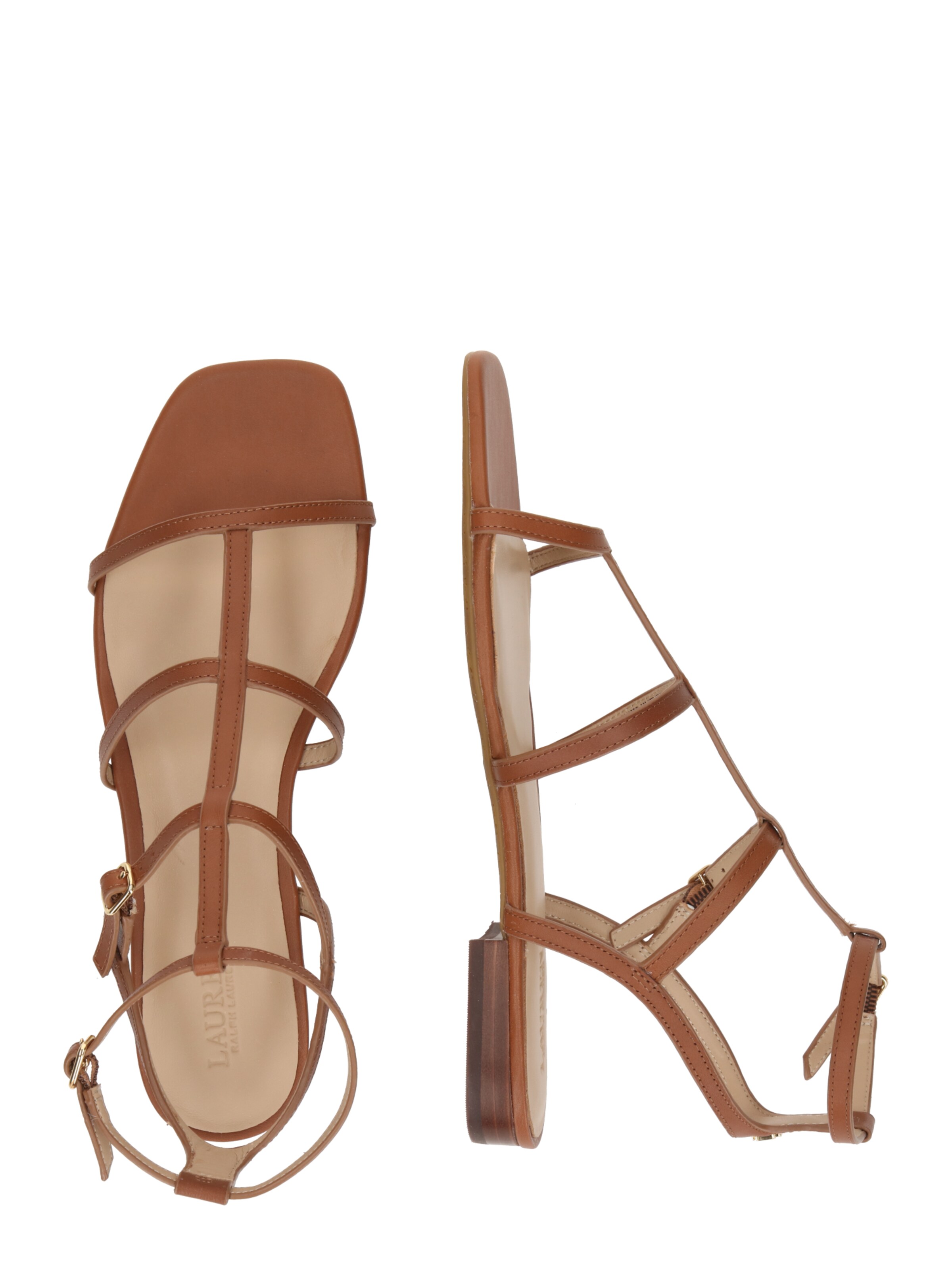 Sandale cu baretă 'EVERLEY' de la Lauren Ralph Lauren pe maro