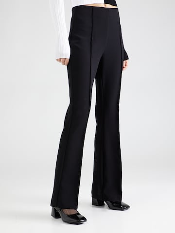 ONLY Flared Pleat-front trousers 'ASTRID' in Black: front
