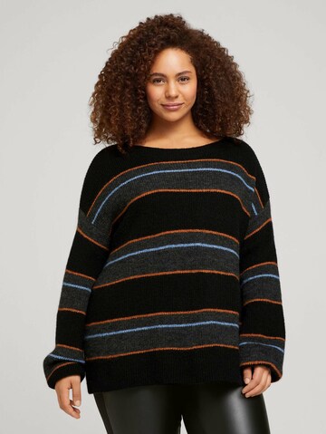 Tom Tailor Women + Sweater in Black: front