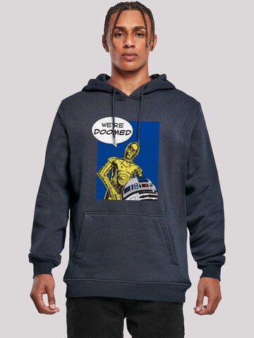 F4NT4STIC Sweatshirt 'C3-PO We're Doomed' in Blauw: voorkant