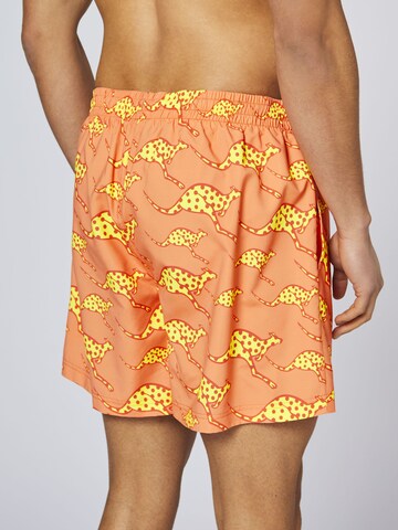 CHIEMSEE Board Shorts ' im angesagten Alloverprint ' in Orange