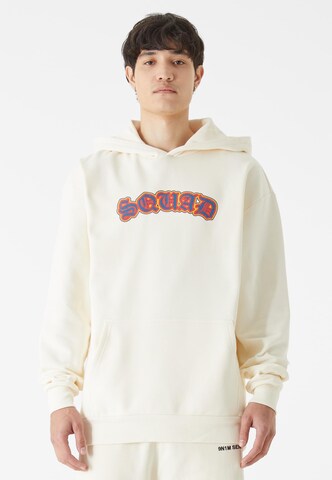 9N1M SENSE Sweatshirt 'Sense Squad' in White: front
