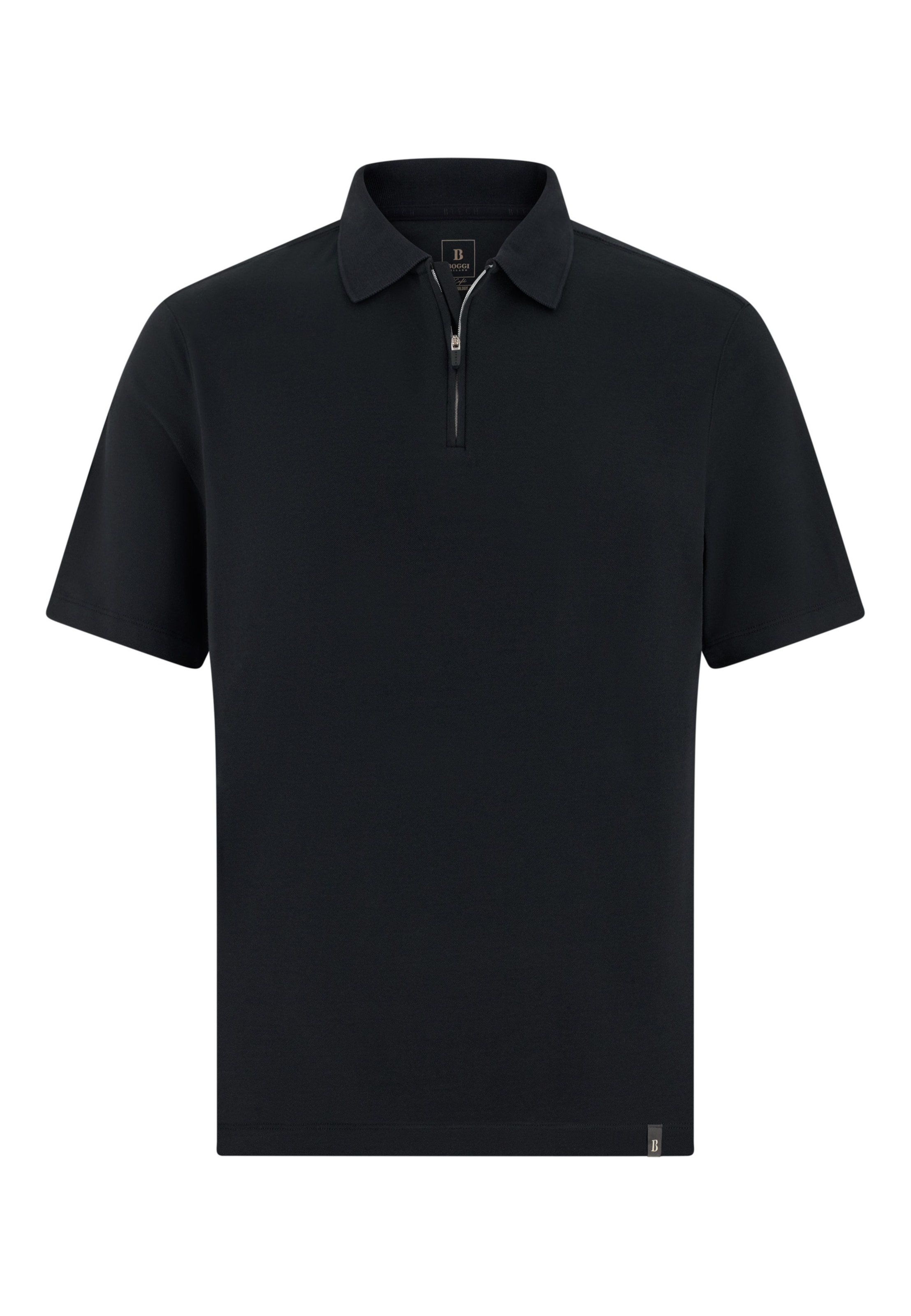 Boggi Milano Poloshirt in Schwarz: Vorderseite