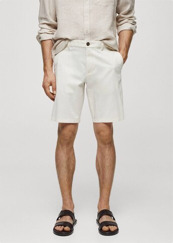 MANGO MAN Regular Pants 'Gracia' in White: front