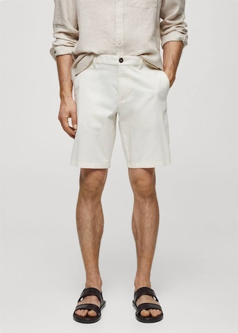 MANGO MAN Regular Pants 'Gracia' in White: front
