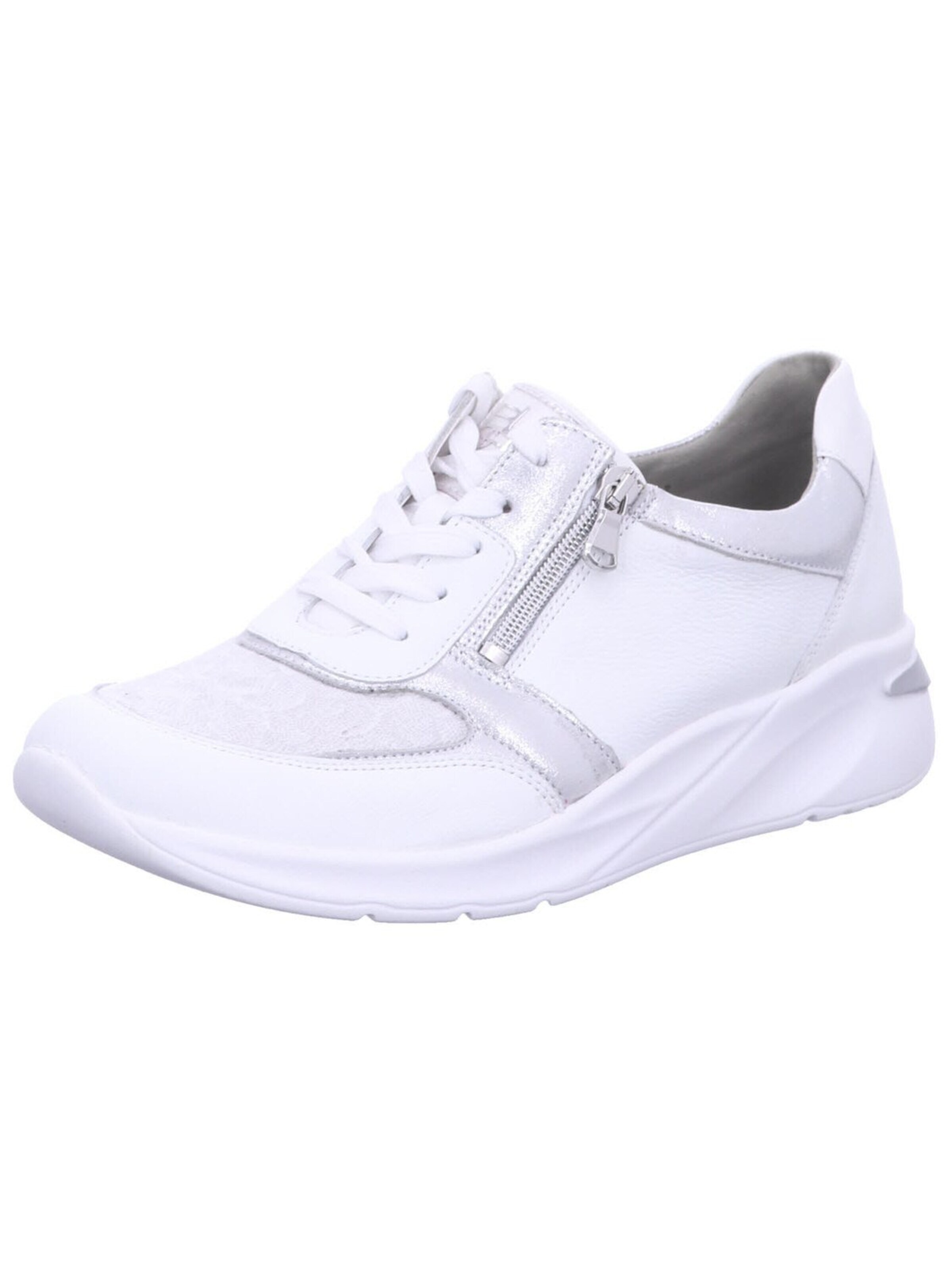 Sneaker bassa 'Sneaker Low Damen 715H03-401 150 Echtleder in weiß' di WALDLÄUFER in bianco: frontale