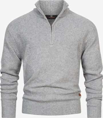 INDICODE JEANS Pullover 'Lokant' in Grau: Vorderseite