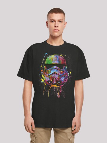 F4NT4STIC Shirt 'Star Wars Stormtrooper' in Zwart: voorkant