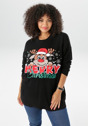 Aniston Pullover in Schwarz: Vorderseite