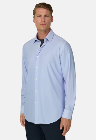 Coupe slim Chemise Boggi Milano en bleu : devant