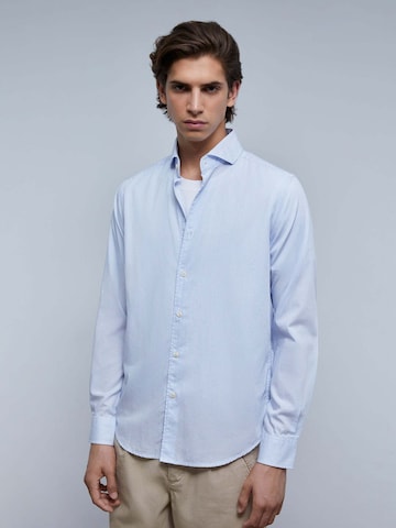 Scalpers Regular fit Button Up Shirt 'Elisee' in Blue