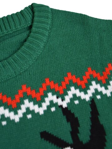 United Labels Sweater 'Weihnachtspullover Rentier' in Green