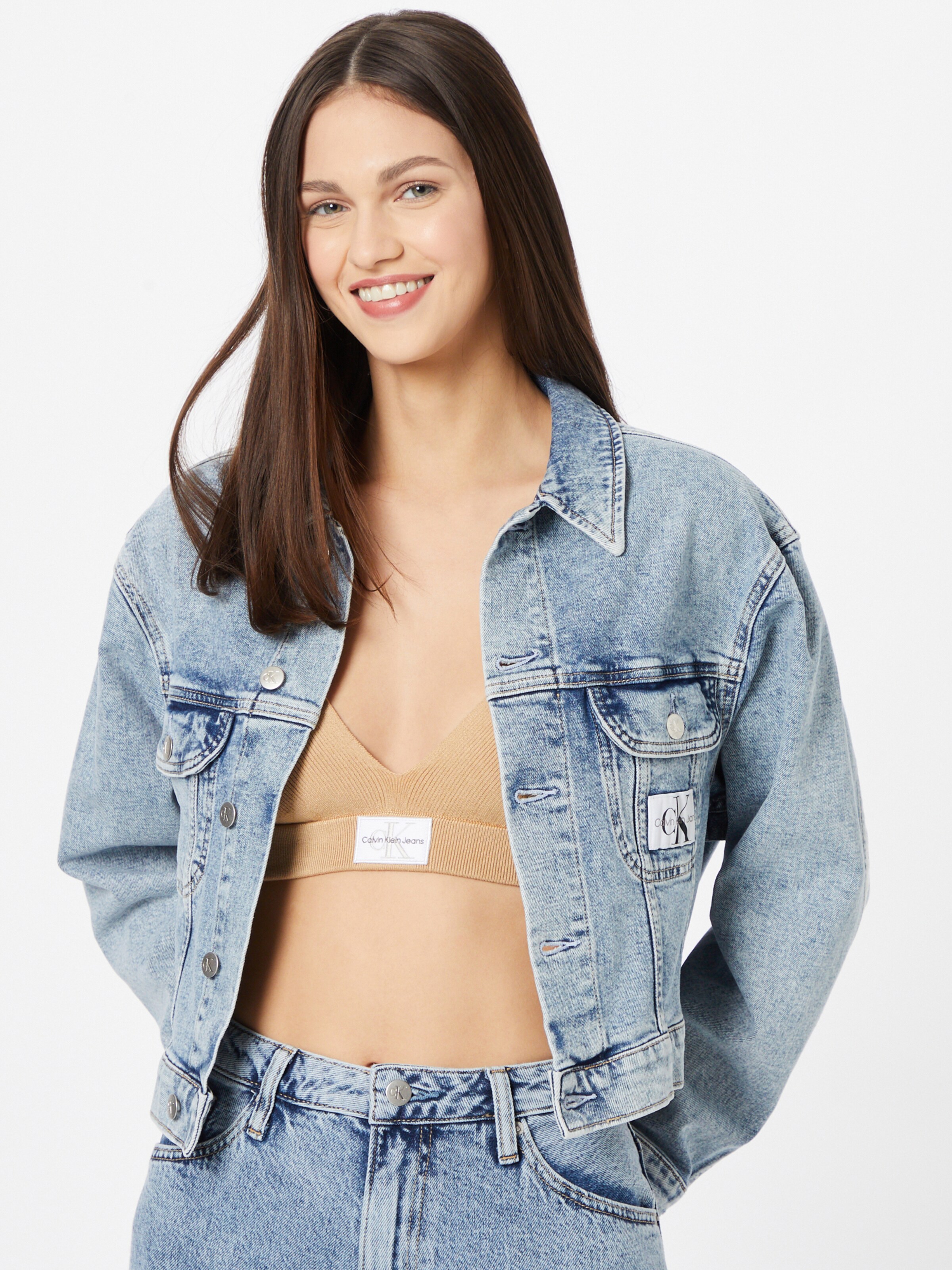 Mėlyna Calvin Klein Jeans Demisezoninė striukė | ABOUT YOU