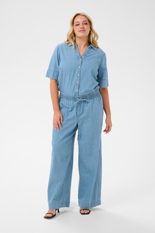 KAFFE CURVE - Loosefit Pantalón 'Jada' en azul: frente