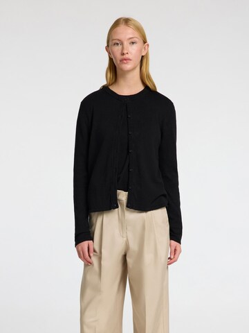 SELECTED Knit cardigan in Black: front