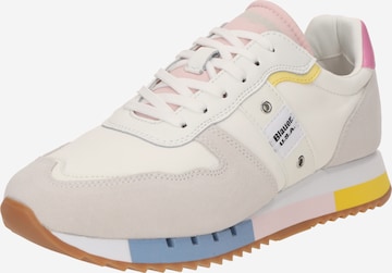 Baskets basses Blauer.USA en blanc : devant