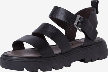 TAMARIS Sandalen met riem in Zwart: voorkant