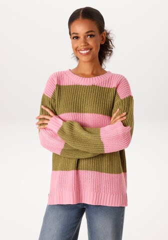 Aniston CASUAL Sweater in Green: front