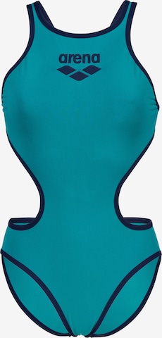 Maillot de bain sport 'ONE BIGLOGO' ARENA en vert : devant