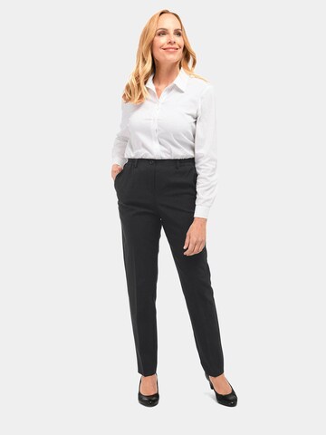 Goldner Regular Pleated Pants 'MARTHA' in Black