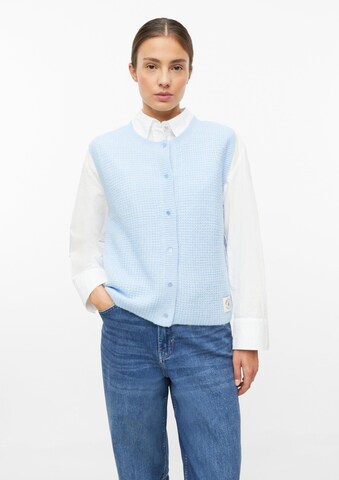 s.Oliver Gebreide bodywarmer in Blauw: voorkant