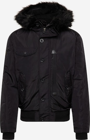 Superdry Winter Jacket in Black: front