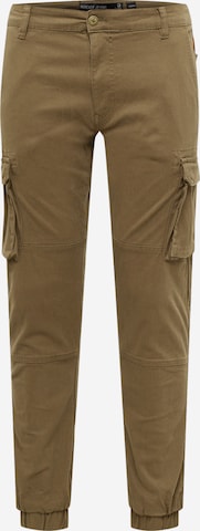 INDICODE JEANS Tapered Cargo Pants 'Chungo' in Green: front