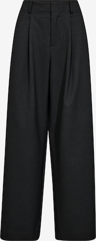 MOS MOSH Wide Leg Laskoshousut 'MMEvine Scarla' värissä musta: etupuoli