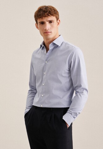 Coupe slim Chemise business SEIDENSTICKER en bleu : devant