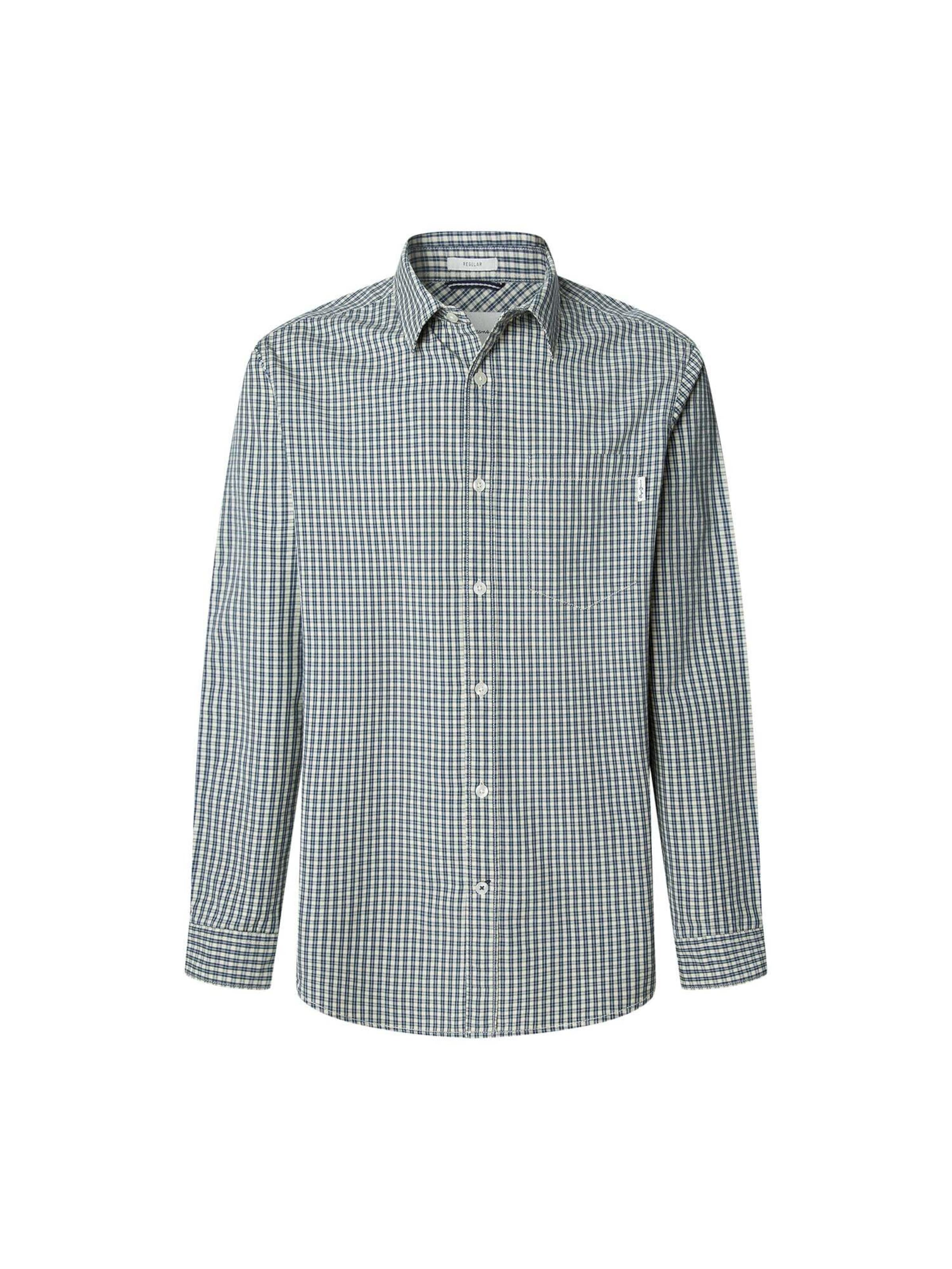 Pepe Jeans Regular fit Button Up Shirt 'Colton' in Blue: front