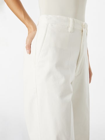 Wide Leg Pantalon à plis Polo Ralph Lauren en blanc