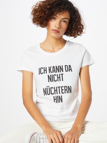 EINSTEIN & NEWTON Koszulka 'Ich Kann Da Nicht…' w kolorze biały