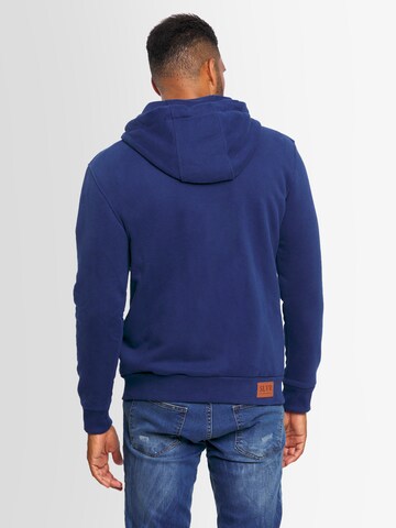 Alessandro Salvarini Zip-Up Hoodie 'Geenio' in Blue