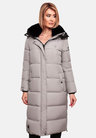 MARIKOO Winter Coat in Grey: front