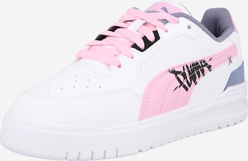 balta PUMA Sportbačiai 'Shuffle Downtown Lo Mid 90': priekis