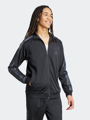 ADIDAS SPORTSWEAR - Casaco em moletão 'CAMO' em preto: frente