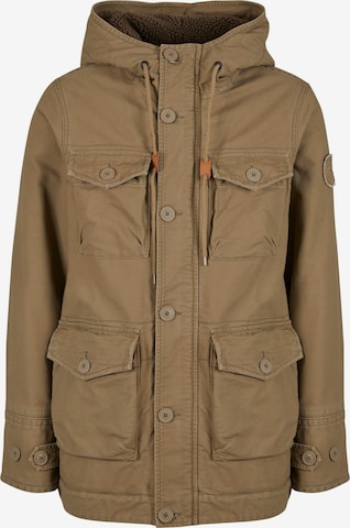 Forvert Overgangsparka i grøn: forside