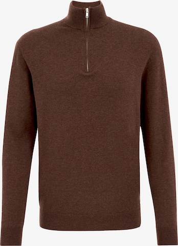 WE Fashion Sweater in Brown: front