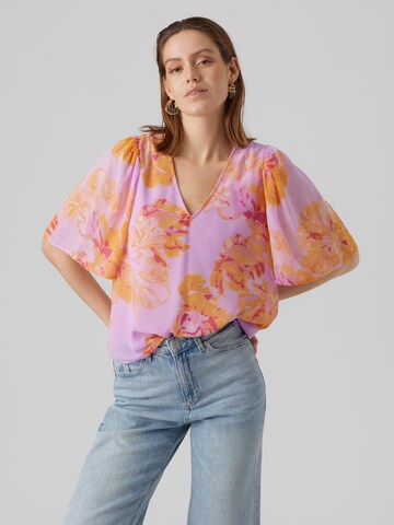 VERO MODA Blouse 'Hope Dino' in Lila: voorkant