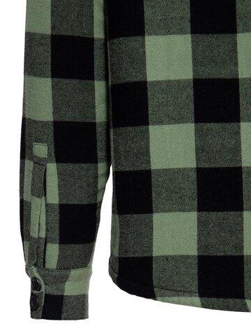 King Kerosin Regular fit Button Up Shirt in Green
