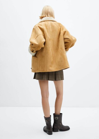 MANGO Between-Seasons Coat 'OSITOMIO' in Brown