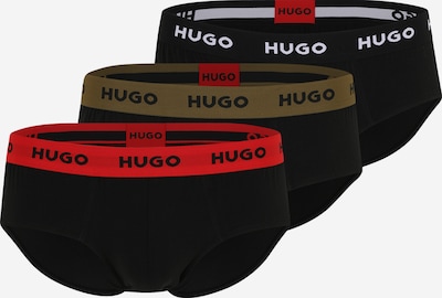 HUGO Alushousut värissä oliivi / punainen / musta / valkoinen, Tuotenäkymä