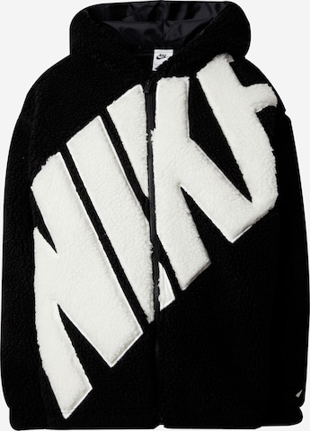 Nike Sportswear Преходно яке в черно: отпред